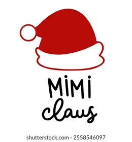 Funny Christmas Mimi Claus Png, Christmas Mimi, Santa Claus, Merry Christmas, Printable, Cut File for Cricut, Silhouette cut files