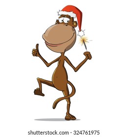 funny christmas monkey