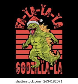 Funny Christmas Monster Cartoon Character