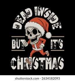 Funny Christmas Monster Cartoon Character