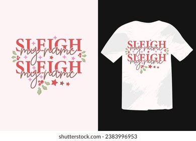 Funny Christmas Quotes T-shirt design. Calligraphy phrase for Christmas. Good for T shirt print, poster, greeting card, banner, and gift design