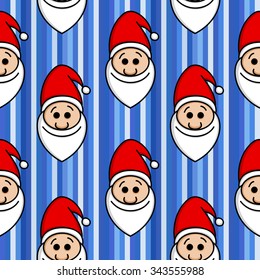 Funny Christmas seamless pattern.