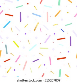 Funny Christmas seamless pattern with colorful party sticks.