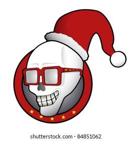 Funny Christmas skull