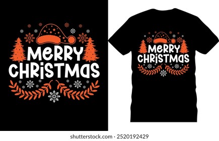 Engraçado Natal t shirt, feliz natal, tipografia, celebração, desenho de natal exclusivo desenhado à mão, Natal, floco de neve, árvore de neve, manuscrito, texto retro, chá de natal, ilustração-EPS