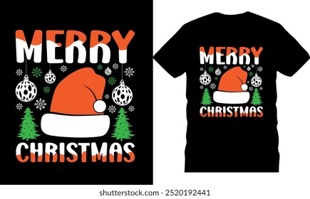 Engraçado Natal t shirt, feliz natal, tipografia, celebração, desenho de natal exclusivo desenhado à mão, Natal, floco de neve, árvore de neve, manuscrito, texto retro, chá de natal, ilustração-EPS