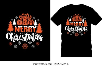 Engraçado Natal t shirt, feliz natal, tipografia, celebração, desenho de natal exclusivo desenhado à mão, Natal, floco de neve, árvore de neve, manuscrito, texto retro, chá de natal, ilustração-EPS