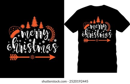 Engraçado Natal t shirt, feliz natal, tipografia, celebração, desenho de natal exclusivo desenhado à mão, Natal, floco de neve, árvore de neve, manuscrito, texto retro, chá de natal, ilustração-EPS