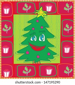 funny christmas tree card 