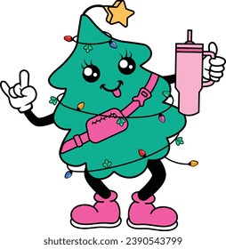 Funny Christmas Tree, Cute Christmas Tree, Funny Christmas, Holiday Season, Drink Tree, Cute Pine Tree, Belly bag