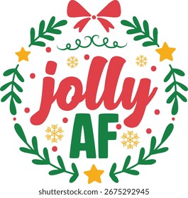 Funny Christmas Vector T-shirt design 
