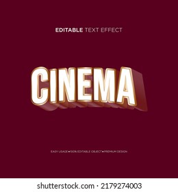 effet texte modifiable du titre de cinéma amusant