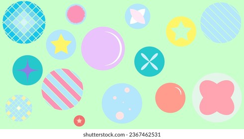 Graciosos niños vectores de bolas de círculo
