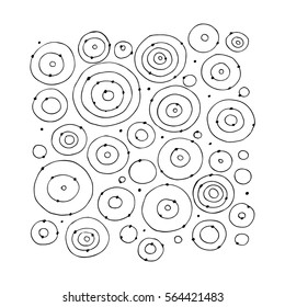 Funny circles abstract, sketch for your design