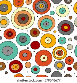 Funny circles colorful, seamless pattern for your design