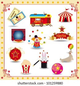 Funny circus icons. fun circus icons for you.