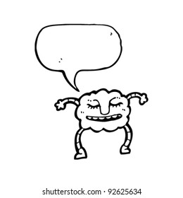 caricatura de monstruo de nube divertida