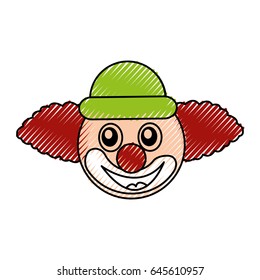 funny clown character icon