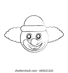 funny clown character icon