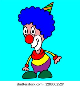funny clown circus vector image