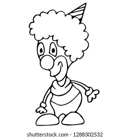 funny clown circus vector image