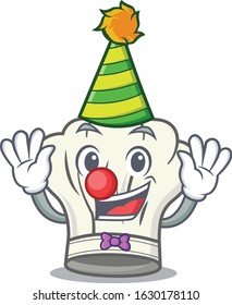 Funny Clown cook hat cartoon character mascot design