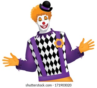 Funny Clown. EPS 10 vector, grouped for easy editing. No open shapes or paths.