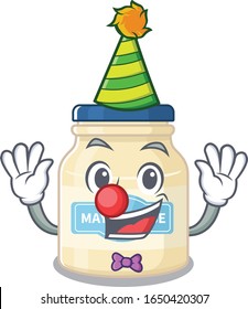 Funny Clown mayonnaise cartoon character mascot design