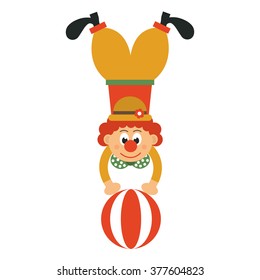 funny clown on a ball