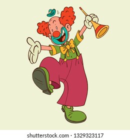 funny clown on a white background