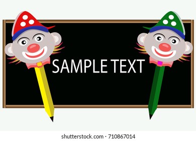FUNNY CLOWN PENCIL