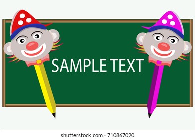 FUNNY CLOWN PENCIL