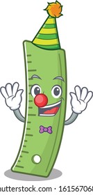 Funny Clown ruler cartoon character mascot design