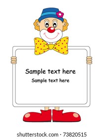 Funny clown. Vector art-illustration on a white background.