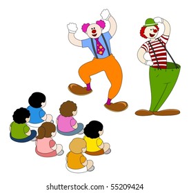 Funny Clowns-vector