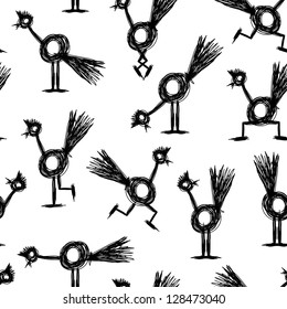 Funny cock, seamless pattern for your design
