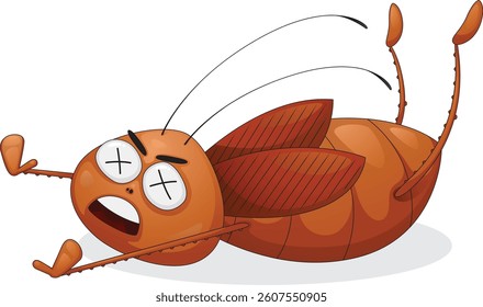 funny cockroach cartoon falling down