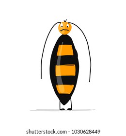 Funny cockroach for your design