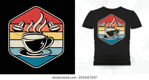 Funny Coffee Artists Retro Vintage Coffee Barista T-shirt Design