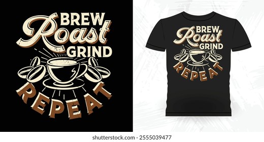 Funny Coffee Artists Retro Vintage Coffee Barista T-shirt Design