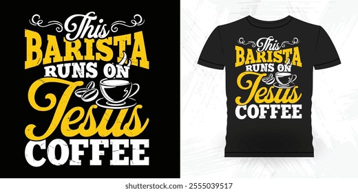 Funny Coffee Artists Retro Vintage Coffee Barista T-shirt Design