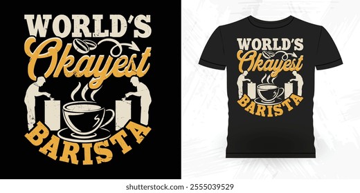 Funny Coffee Artists Retro Vintage Coffee Barista T-shirt Design