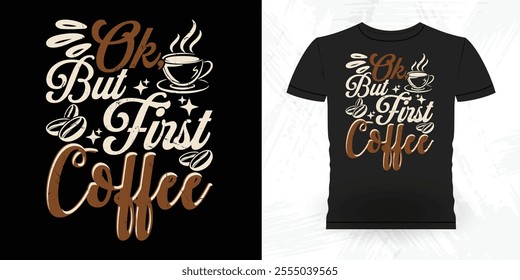 Funny Coffee Artists Retro Vintage Coffee Barista T-shirt Design