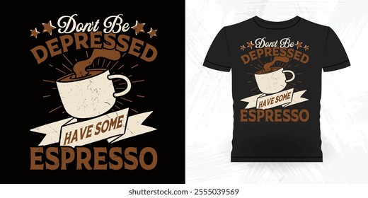 Funny Coffee Artists Retro Vintage Coffee Barista T-shirt Design