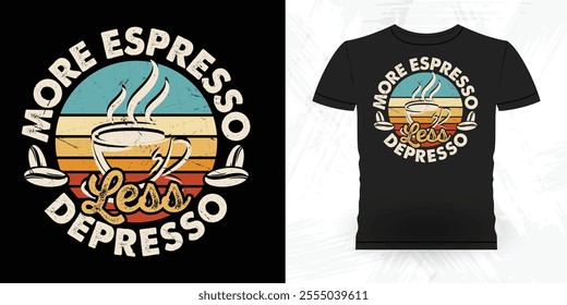 Funny Coffee Artists Retro Vintage Coffee Barista T-shirt Design