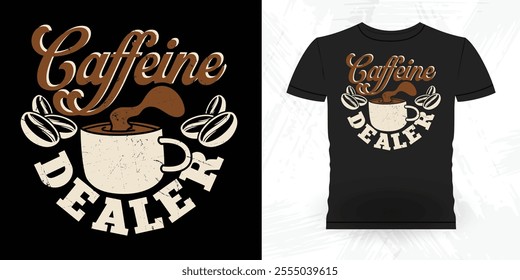 Funny Coffee Artists Retro Vintage Coffee Barista T-shirt Design