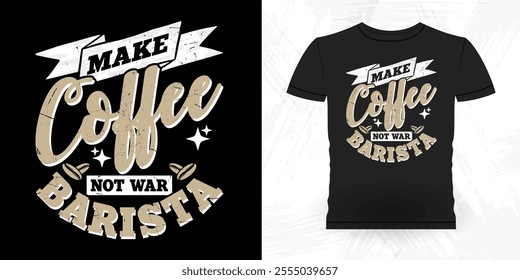 Funny Coffee Artists Retro Vintage Coffee Barista T-shirt Design