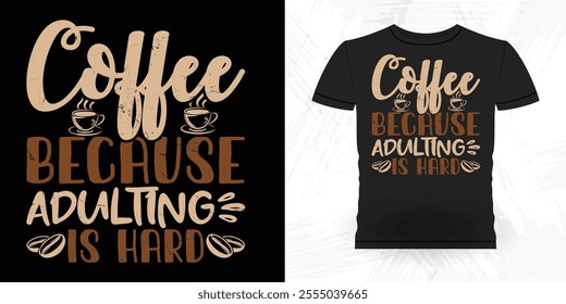 Funny Coffee Artists Retro Vintage Coffee Barista T-shirt Design