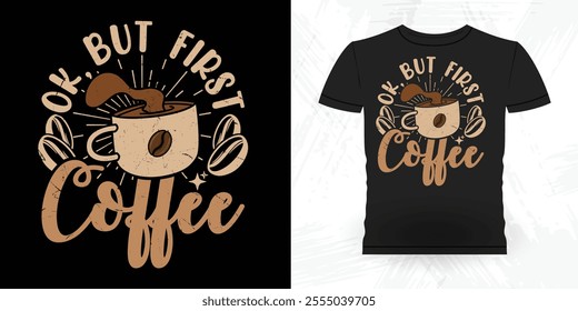 Funny Coffee Artists Retro Vintage Coffee Barista T-shirt Design