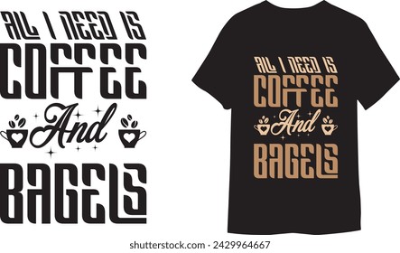 Lustiges Kaffee-Bundle, Kaffee-Zitat, trendiges Kaffee-T-Shirt, T-Shirt-Vorlage, Hemd-Design, schwarzes T-Shirt, Vintage-Schriftzug, Motivationszitate, Mock-up
